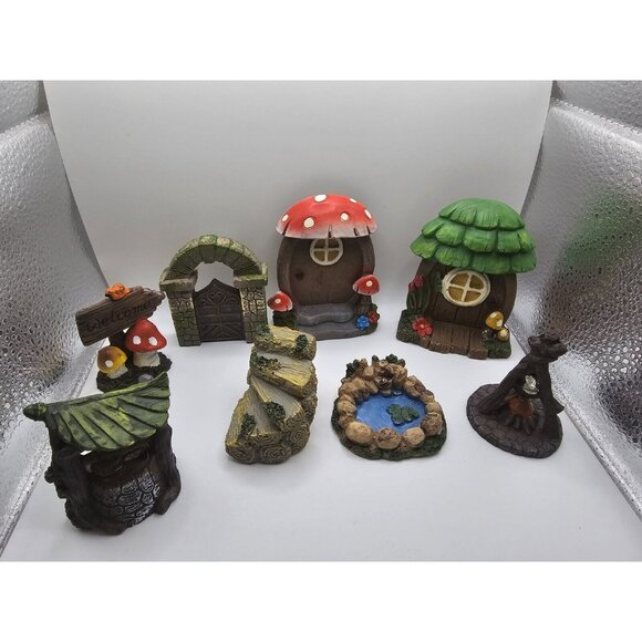 Fairy garden miniatures lot NEW 8 PCS - Picture 2 of 7